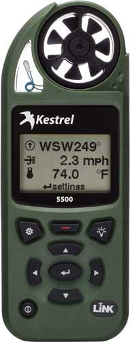 Kestrel Ballistics 5500 Weather Meter with Link & Vane Mount Olive Drab