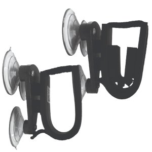 Rugged Suppressors 10010 Suction Cup Gun Holder Black Metal 2-Pack