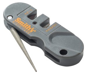 Smith's Pocket Pal Knife Sharpener PP1 - Tapered Round Diamond Rod for Sharpening Serrated and Standard Edges, Carbide Blades, Ceramic Stones