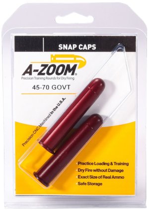 A-Zoom Aluminum Snap Cap, .45-70 Government Caliber, 2-Pack, Precision CNC Machined, Durable for Safe Firing Pin Release
