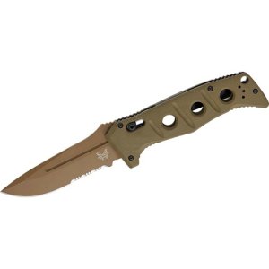 BENCHMADE Auto Adamas Folding Knife - FDE / OD Green
