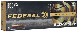 Federal Premium P300WSMELDX1 300 WSM 200 Grain Hornady ELD-X 20 Rounds