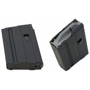 AM MAG Black Stainless Steel Magazine, 10-Round Capacity, 6.8 SPC Caliber, Grey Follower