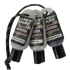 Carbomask 310156 Facepaint Black/Sage/Tan 1oz 3pk Water-Based