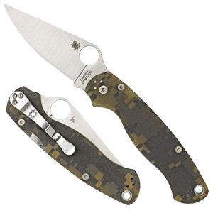 Spyderco C81GPCMO2 Paramilitary 2 Knife, 3.4" CPM S30V Blade, Camo G-10