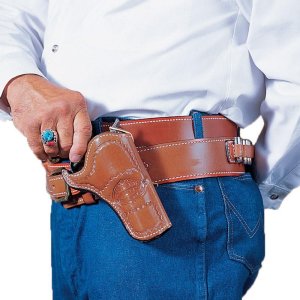 DeSantis Doc Holliday Cross-Draw Holster Tan Leather RH Colt SAA