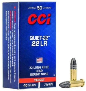 CCI Quiet-22 22LR 40gr Lead Round Nose 50 Rounds