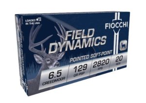 Fiocchi Field Dynamics 65CMB 6.5Creedmoor 129gr Pointed Soft Point