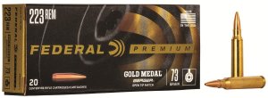 Federal GM223BH73 Premium Gold Medal 223Rem 73gr Berger Open Tip Match...