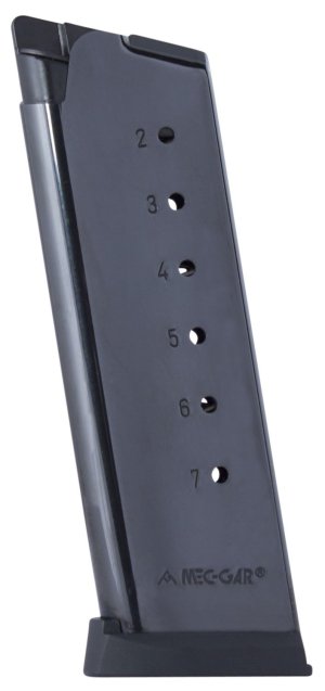 Mec-Gar MGCO4507BPF 1911 Officer .45 ACP 7rd Blued Steel Magazine