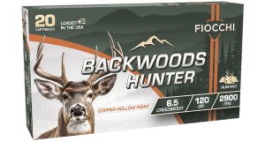 Fiocchi Backwoods Hunter 6.5 Creedmoor 120gr HP 2900fps 20ct
