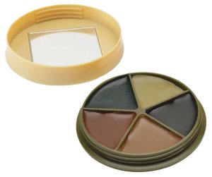 DNZ Products CMOFP5 Camo Face Paint Kit Black/Brown/Green/Sand/Light Green