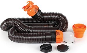 CAMCO RhinoFLEX 15' Sewer Hose Kit 4-in-1 Adapter & Caps