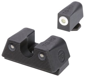 TRUGLO Tritium X Glock 42/43 Sight Set Green-White Steel Nitride