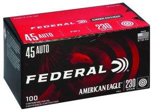 Federal AE45A100 45 ACP 230 Grain Full Metal Jacket 100 Rounds Box