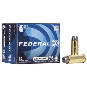 Federal Champion Training 45 Colt 225 Grain SWCHP 20 Round Box