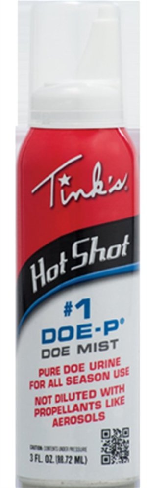 Tink's #1 Hot Shot Doe-P 3oz Natural Doe Urine Quieter Spray
