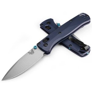 BUGOUT, AXS, DROP POINT 3.24" CPM-S90V STEEL BLADE CRATER BLUE ANODIZED 6061-T6 ALUMINUM HANDLE