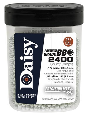 Daisy PrecisionMax Premium .177 Zinc-Plated Steel 2400 Per Bottle