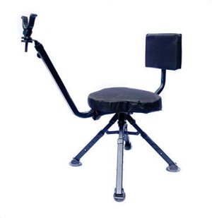BenchMaster BMGBSC2 Ground Hunting Shooting Chair 360° Rotating Steel Black