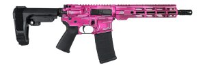 Shark Coast Tactical SCC06254APK-P Anime-15 Pink 5.56 NATO 30+1 10.50" Black Nitride Threaded Barrel, Pink Cerakote Aluminum Receiver w/Picatinny Rail, M-LOK Handguard, Polymer SB Tactical SBA3 Brace