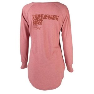 Glock Girl Confidence Long Sleeve Shirt Blush XL Cotton