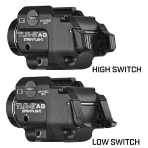 Streamlight TLR-8 AG Weapon Light w/Laser Black Anodized Aluminum 500 Lumens White LED Green Laser 140 Meters Beam
