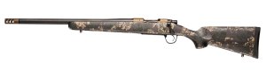 Christensen Arms 8010620700 Ridgeline FFT Lightweight Rifle, 6.5 Creedmoor, Left-Handed, Carbon Fiber Wrapped Barrel, Burnt Bronze Cerakote Finish, Green/Black/Tan Stock