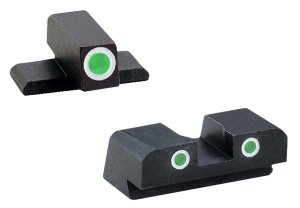 AmeriGlo XD191 Tritium Sight Set for Springfield XD Green/White Outline