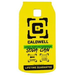 Caldwell AR500 1/4 In Rimfire/Handgun Soda Can Target Yellow Powder Coat