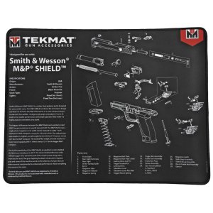 TekMat Ultra Premium Gun Cleaning Mat, Smith & Wesson M&P Shield, 20x15 Inches, Black/White, R20-SW-MP-SHIELD