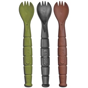 Ka-Bar K9909MIL Mil-Spec Spork/Knife 3-Pack OD Green/Black/Brown