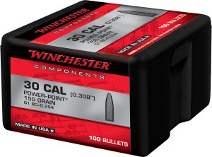 Winchester WB30PP150X .30 Caliber 150 Grain JSP Projectiles 100 Count