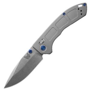 Benchmade 743 Mini Narrows 2.98" CPM-20CV Blade Gray Titanium Handle