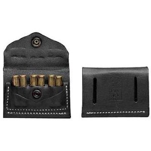 DeSantis 2x2x2 Cartridge Pouch .38/.357 Cal Black Leather Ambi