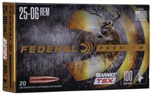 Federal Premium P2506H 25-06 Rem 100gr Barnes TSX 20 Rounds