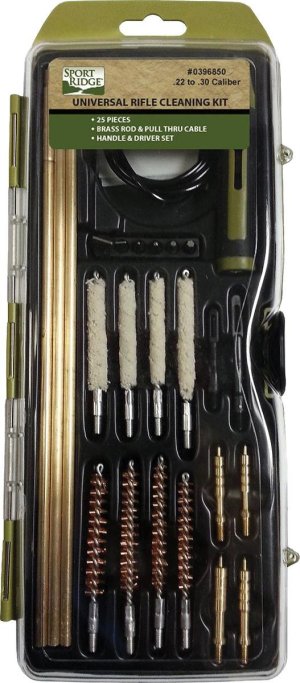 Military Armament Sport Ridge Universal Rifle Cleaning Kit 25pc Brass Rods