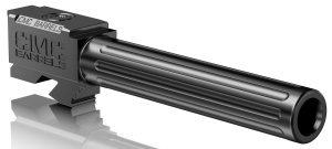 CMC Triggers Barrel 9MM Black DLC Finish Hexagonal Boron Nitride Bore & Chamber 416R Steel Fluted Fits Gen3 & Gen4 Glock 17 75512