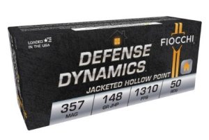 Fiocchi 357E 357Mag 148gr JHP Defense Dynamics 50rd Box