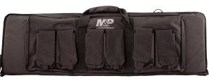 M&P Accessories 110025 Pro Tac 42" Black Nylon Gun Bag with Adjustable Padded Strap, Double Zipper, External Pouch & Ballistic Fabric Protection
