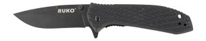 RUKO RUK0179BBK 440C Black Handle Folding Knife