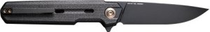 WE Knife NAVO 3.25In Black Canvas Micarta Stonewash Folding