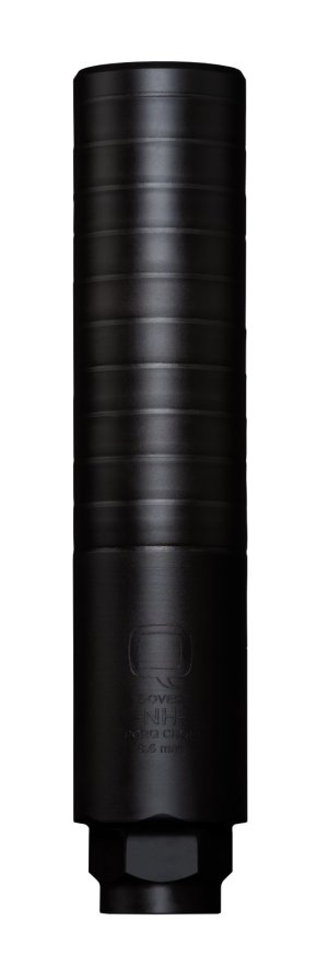 Q LLC SILPCQUICKIE86 Porq Chop 338 Cal 8.60" Black Stainless M18x1.5