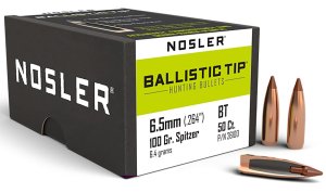 Nosler 26100 6.5mm 100 Grain Spitzer 50 Count Hunting Bullets