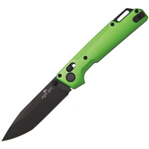 Bear & Son Nekama-I 3.5 In Black Tanto Blade Racing Green Aluminum Handle
