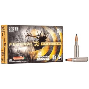 Federal 308 Win 165gr Trophy Copper Ammo 20rd P308TC2