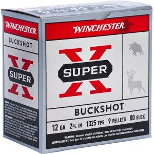 Winchester Super-X 12G 2.75" 00 Buck 25BX Shotgun Ammo