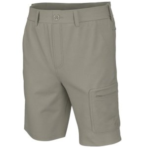 HUK H2000171-250-S Men's Next Level 10.5" Fishing Shorts Khaki
