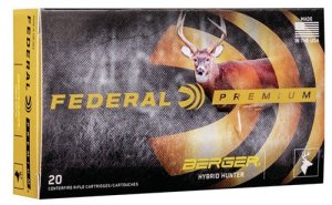 Federal P280AIBCH1 Premium 280 Ackley 168gr Berger Hybrid 20/Box