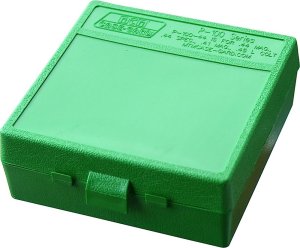 MTM Case-Gard P1004410 Ammo Box Green Holds 100 Rounds Handgun